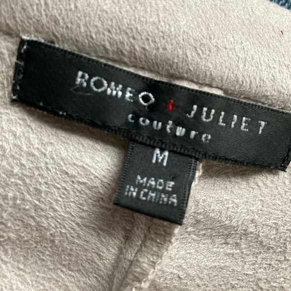 Romeo Juliet Drape Collar Faux Suede Blush Jacket - Picture 5 of 9